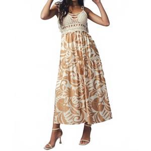 NEW URBAN DAIZY crochet boho dress in khaki